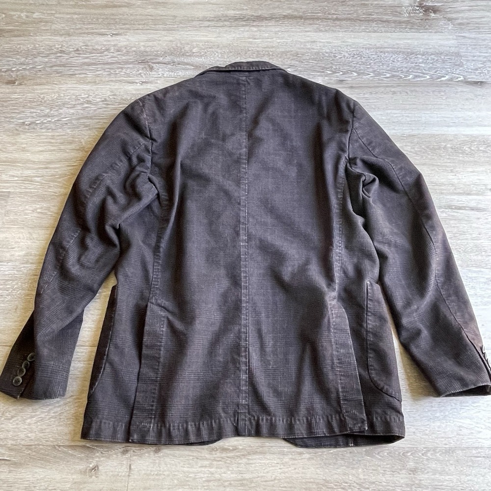 L.B.M 1911 Tailored Sport Coat Brown Glen Plaid Italy Cotton IT 50 US 40R - Picture 7 of 11